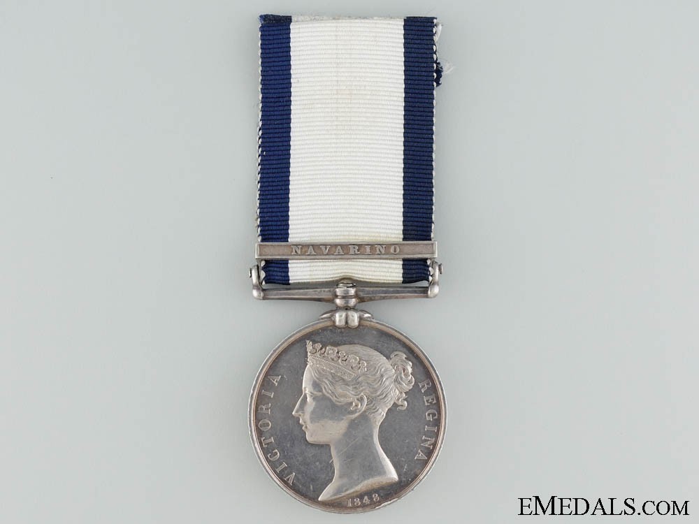 Silver medal with navarino clasp obverse