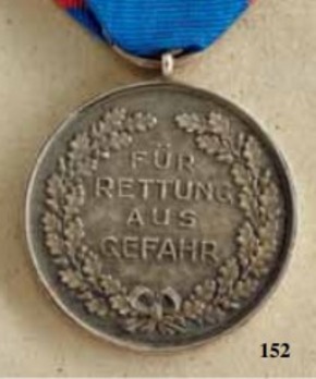 Life Saving Medal, 1927 Reverse
