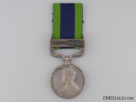 Silver Medal (with "WAZIRISTAN 1919-21" clasp) Obverse