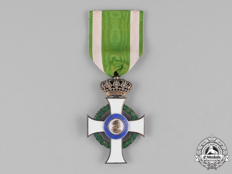 Albert Order, Type II, Civil Division, I Class Knight (with crown, in silver gilt) Obverse
