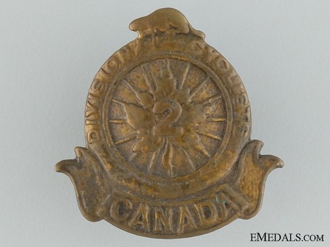 2nd Divisional Cyclist Company Other Ranks Cap Badge (Wheel) Obverse