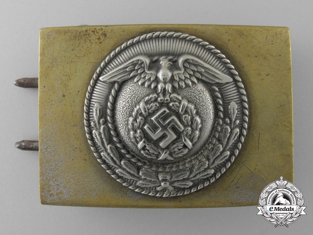 Hj non officer pre 1933 belt buckle bronzed nickel silver obverse