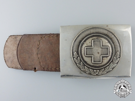 German Red Cross 1st Pattern Enlisted Ranks Belt Buckle (Silvered version) Obverse