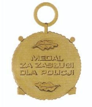 Medal for Police Merit, I Class Reverse