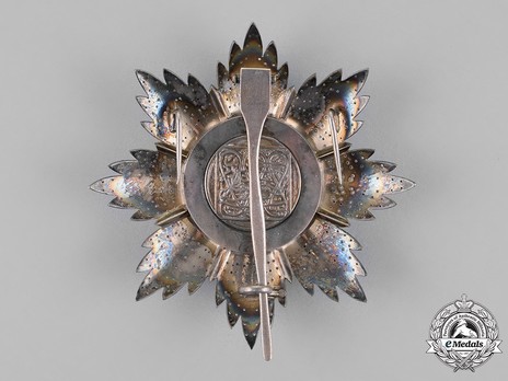 Order of the Brilliant Star of Zanzibar, Type VI, I Class Breast Star Reverse