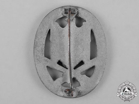 General Assault Badge (in zinc) Reverse