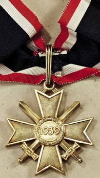 Golden Knight's Cross of the War Merit Cross with Swords, by Deschler Reverse