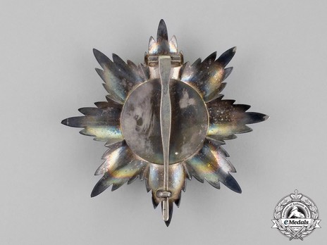 Order of the Brilliant Star of Zanzibar, Type IV, II Class Officer Breast Star Reverse