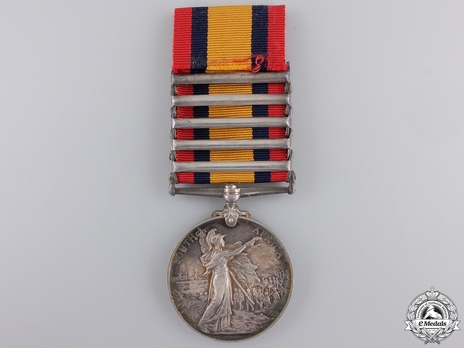 Silver Medal (minted without date, with 5 clasps) Reverse