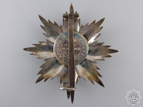 Order of Merit of the Italian Republic, Type I, Grand Officer Breast Star Reverse