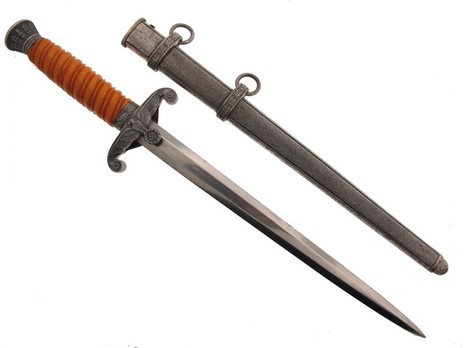 German Army WKC-made Early Version Officer’s Dagger Obverse with Scabbard