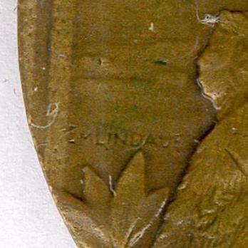 Bronze Medal (stamped "GEORGES LEMAIRE," "E M LINDAUER") Reverse Detail