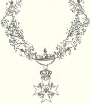 Order of the Wendish Crown, Gold Collar (in gold) Obverse