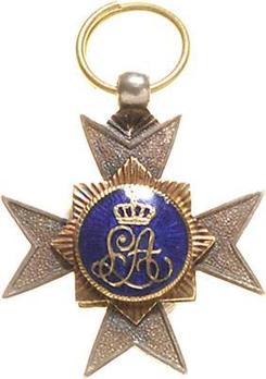 House Order of the Honour Cross, Type I, IV Class Cross Miniature Reverse