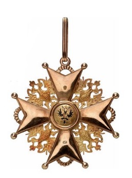 Order of Saint Stanislaus, Type II, Civil Division, I Class Badge (for non-christians) Reverse