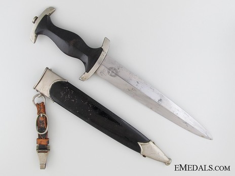 Allgemeine SS M33 Personalised Service Dagger (by Gottlieb Hammesfahr; numbered & named) Reverse with Scabbard