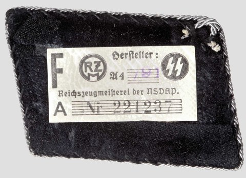 Allgemeine SS Reichsführer Collar Tabs Reverse
