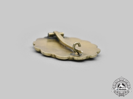 Naval Wound Badge, in Gold (solid) Reverse