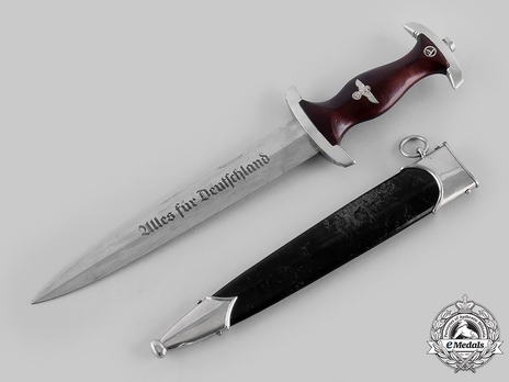 NSKK M33 Service Dagger by C. Eickhorn Obverse with Scabbard