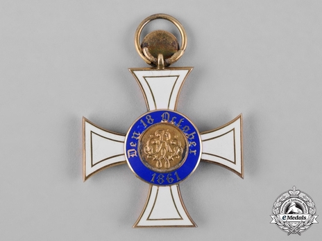 Order of the Crown, Civil Division, Type II, III Class Cross (with jubilee number, in gold) Reverse