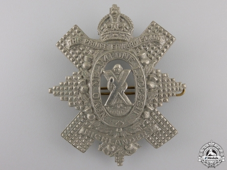Prince Edward Island Highlanders Other Ranks Cap Badge Obverse