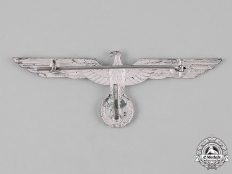Kriegsmarine Officials Silvered Metal Breast Eagle Reverse