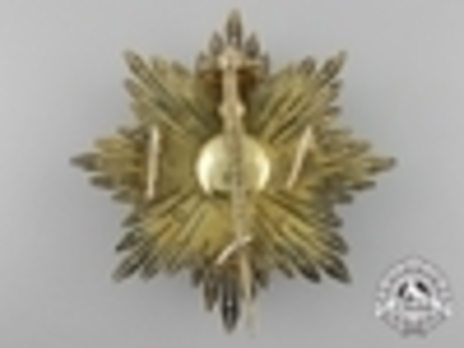 3rd Class Breast Star (white distinction) (with coat of arms of Castile and Leon, and Royal Crown) Reverse