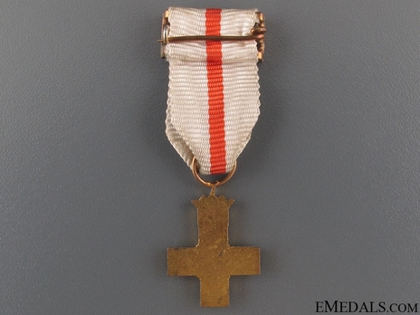 Miniature 1st Class Cross (silver gilt) Reverse