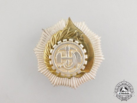 Order of Labour, Type II, III Class (screwback) Obverse
