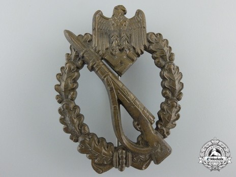 Infantry Assault Badge, by F. Linden (in bronze) Obverse