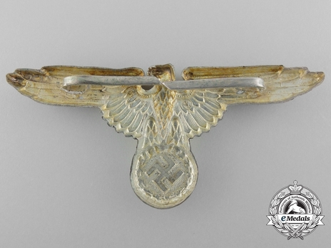 Allgemeine SS Metal Cap Eagle Type II, by Deschler Reverse