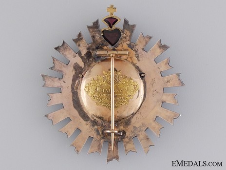 Grand Cross Breast Star (with diamonds and garnets) Reverse