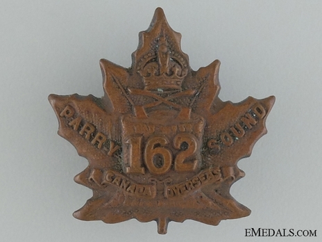162nd Infantry Battalion Other Ranks Collar Badge Obverse
