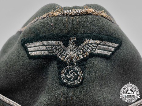 German Army Armoured Officer's Field Cap M38 Eagle Detail