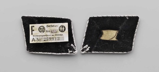 Allgemeine SS Post-1942 Gruppenführer Collar Tabs Reverse