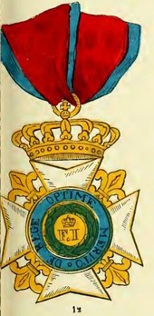 Royal Order of Francis I, Grand Cross (in gold) Obverse