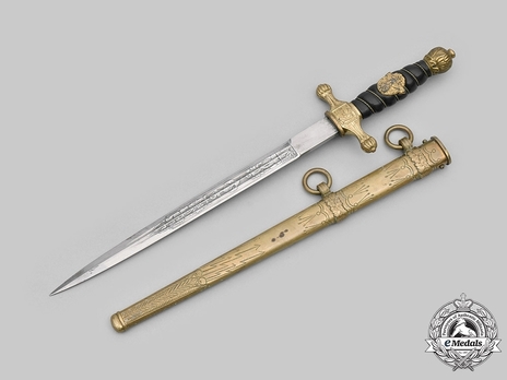 German Water Protection Police Dagger (by C. Eickhorn) Obverse with Scabbard
