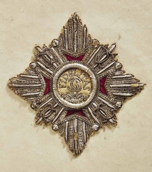House Order of Fidelity, Grand Cross Breast Star (embroidered) Obverse