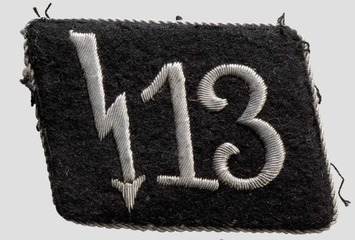 Allgemeine SS 13th Signals Battalion Collar Tab Obverse
