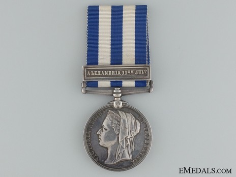 Silver Medal (with "ALEXANDRIA 11TH JULY" clasp) Obverse