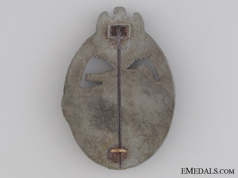 Panzer Assault Badge, in Bronze, by F. Orth Reverse