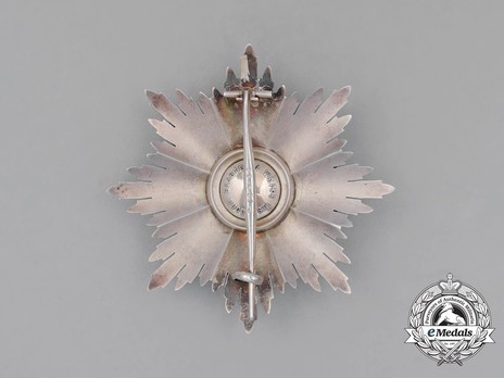 Order of the Romanian Crown, Type II, Civil Division, Grand Cross Breast Star Reverse