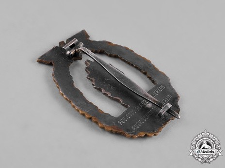 Minesweeper War Badge, by C. Schwerin (in zinc) Reverse