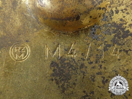 SA Enlisted Ranks Belt Buckle (with sunwheel swastika) (brass/silvered & maker marked version) Maker Mark