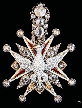 Order of the White Eagle, Cross (with diamonds, 1709-1764)