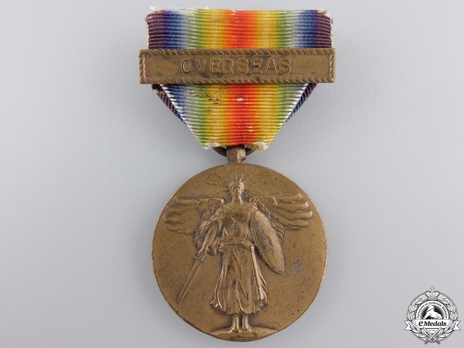 World War I Victory Medal (with Navy "OVERSEAS" clasp) Obverse