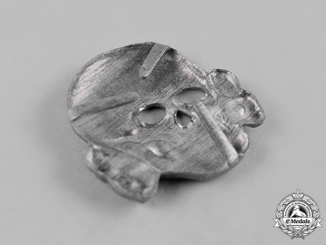 Allgemeine SS Metal Cap Death's Head Type II, unmarked (aluminum) Reverse