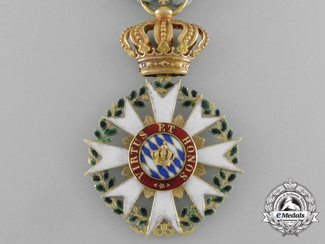 Merit Order of the Bavarian Crown, Knight's Cross (in gold) Reverse