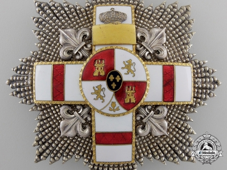 2nd Class Breast Star (white distinction pension) (with Fleur de Lys and Royal Crown) (Silver gilt) Obverse