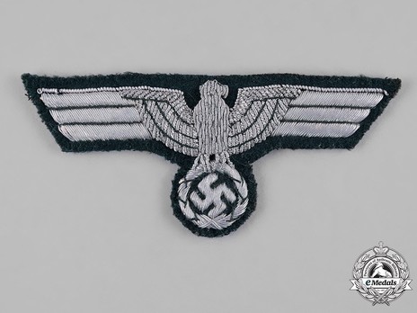 German Army Officer's Breast Eagle (Hand-Embroidered) Obverse
